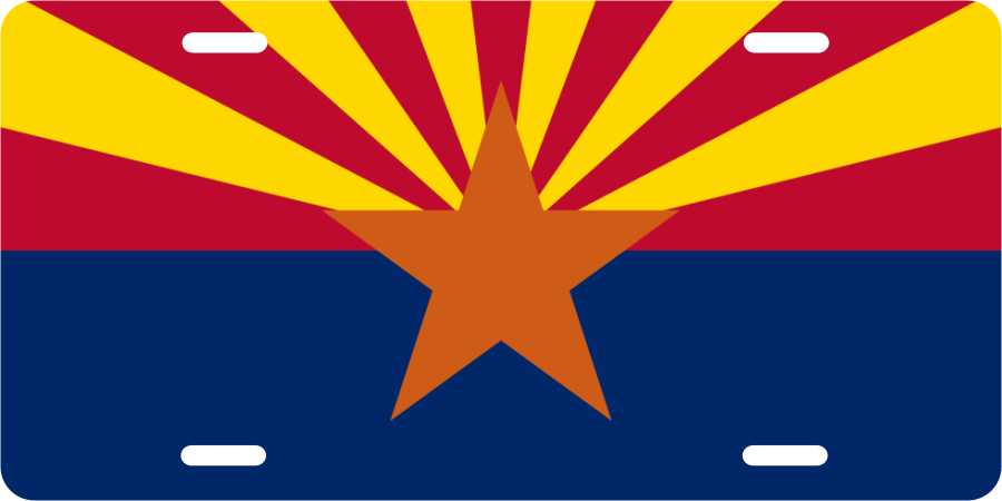 Arizona Flag License Plates