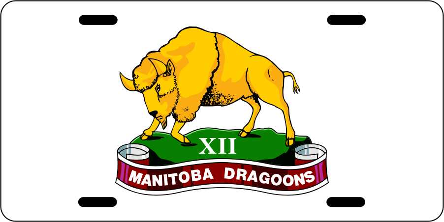 12th Manitoba Dragoons License Plates