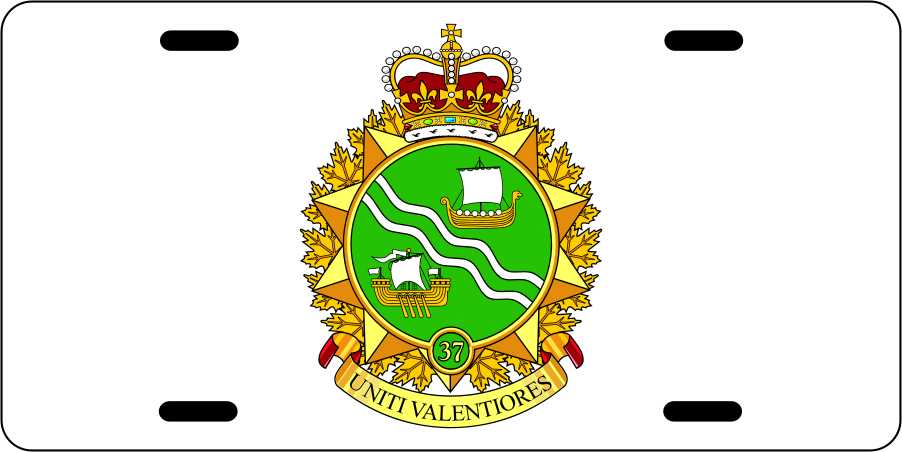 37th Canadian Brigade License Plates