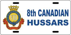 8th Canadian Hussars License Plates