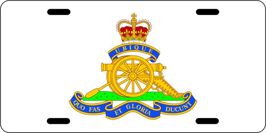 Artillery Branch License Plates