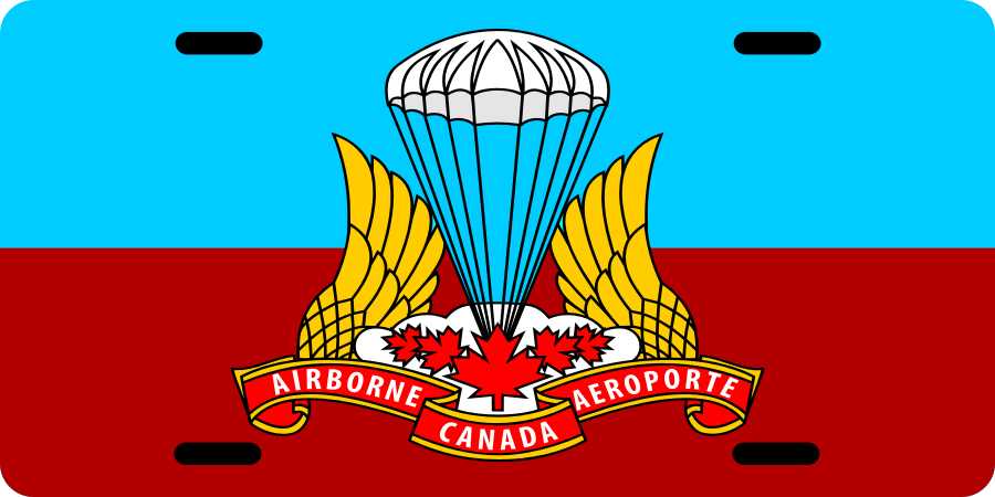 Canadian Airborne Flag License Plates