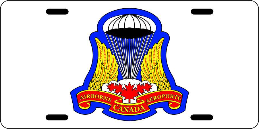 Canadian Airborne Regiment License Plates