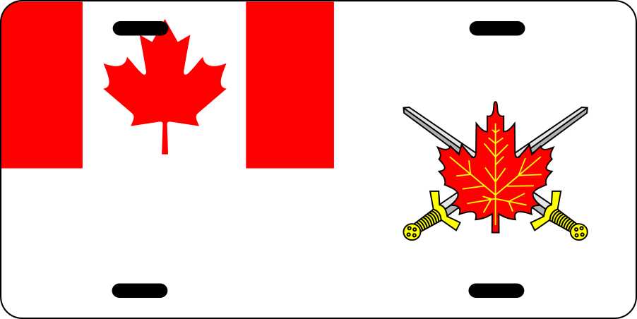 Canadian Army Ensign License Plates