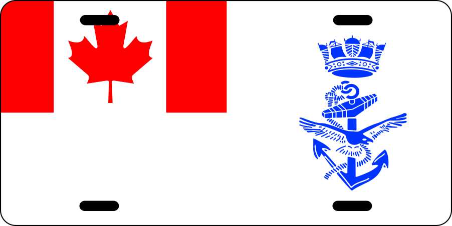 Canadian Naval Jack License Plates