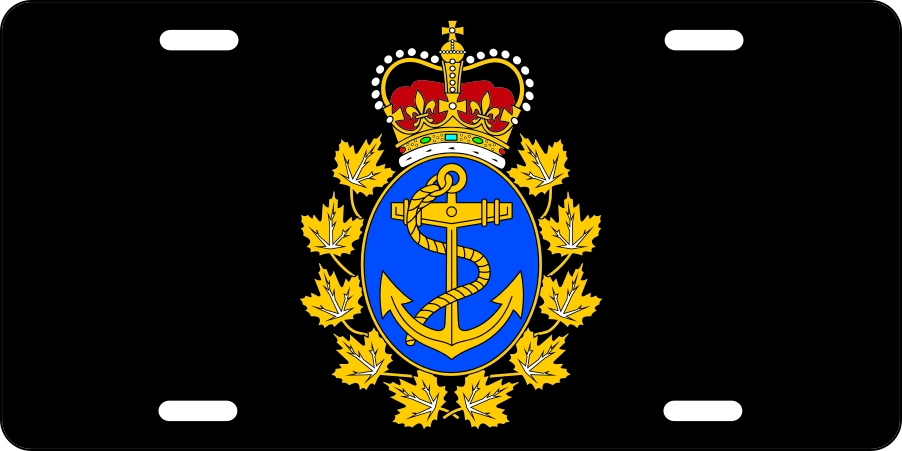 Canadian Navy (Black) License Plates