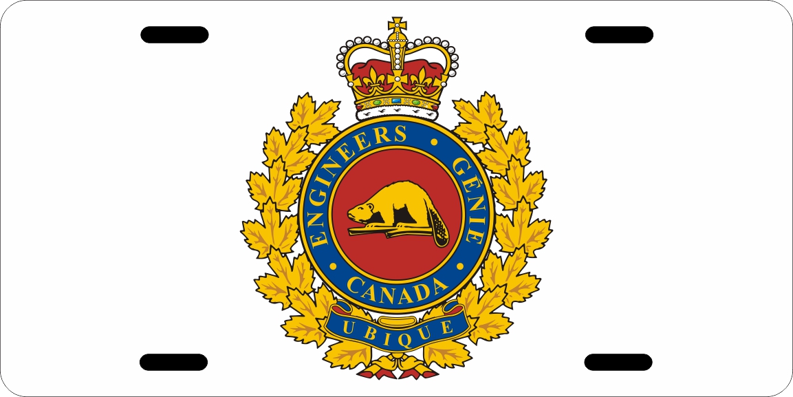 Canadian Military Engineers / Royal Canadian Engineers Badge License Plates