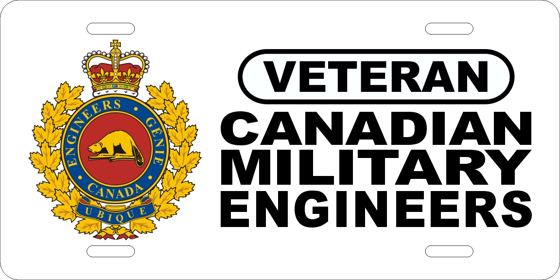 Canadian Military Engineers Badge Veteran License Plates