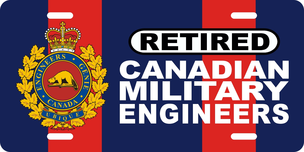 Canadian Military Engineers Flag Retired License Plates