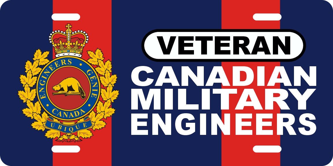 Canadian Military Engineers Flag Veteran License Plates