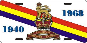 Canadian Provost Corps License Plates