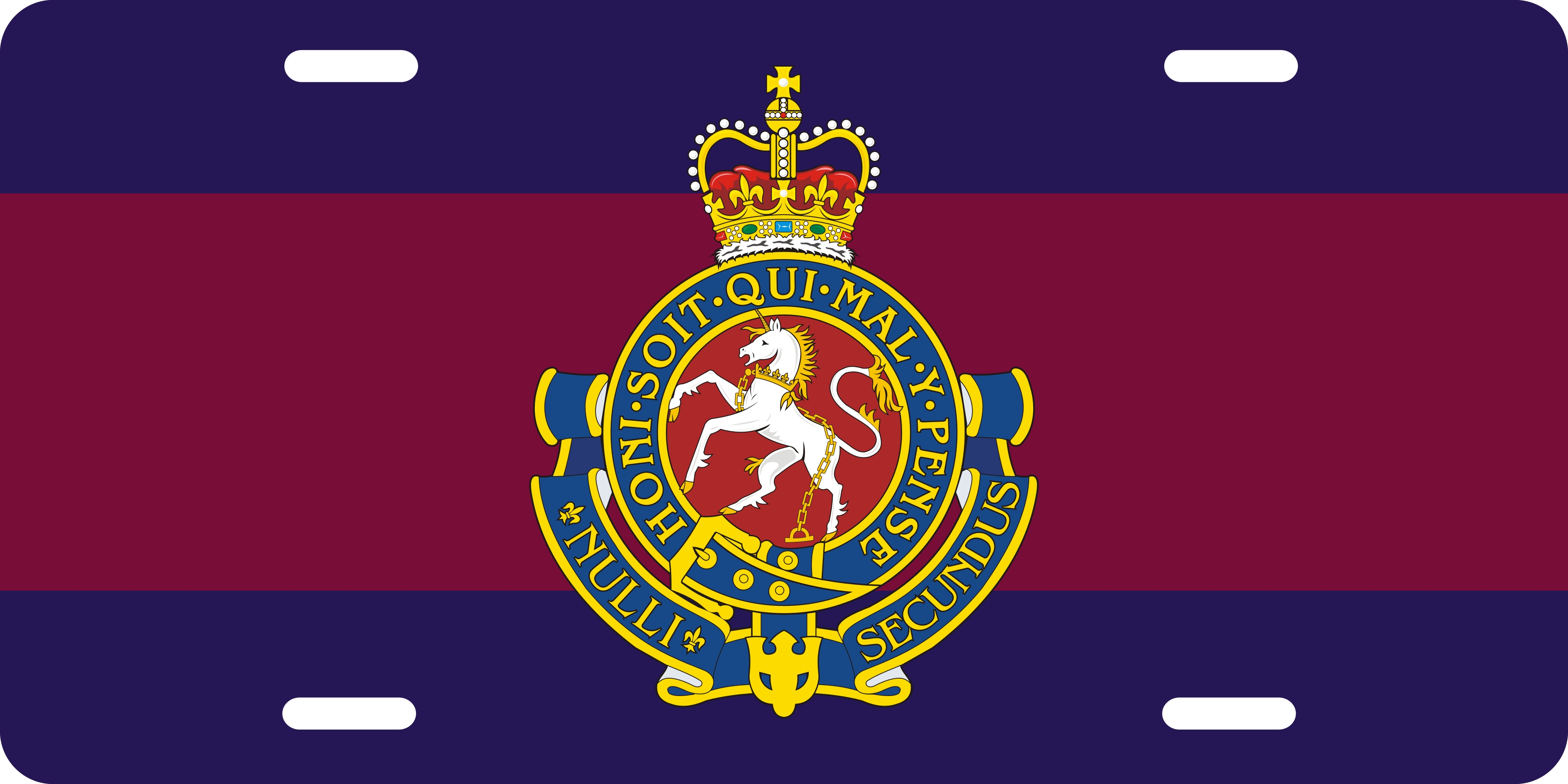 Governor General Horse Regiment Flag License Plates