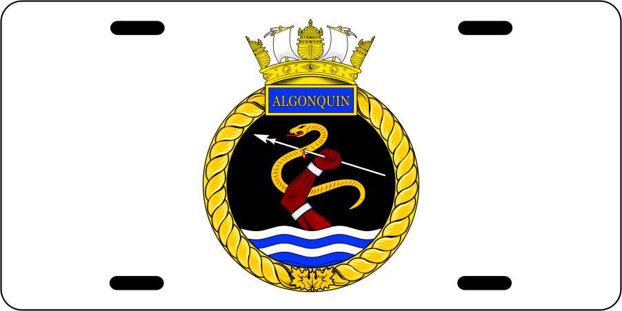 HMCS Algonquin License Plates