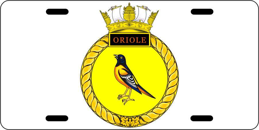 HMCS Oriole License Plates
