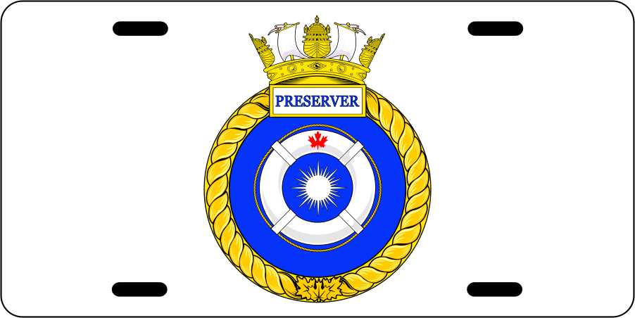 HMCS Preserver License Plates