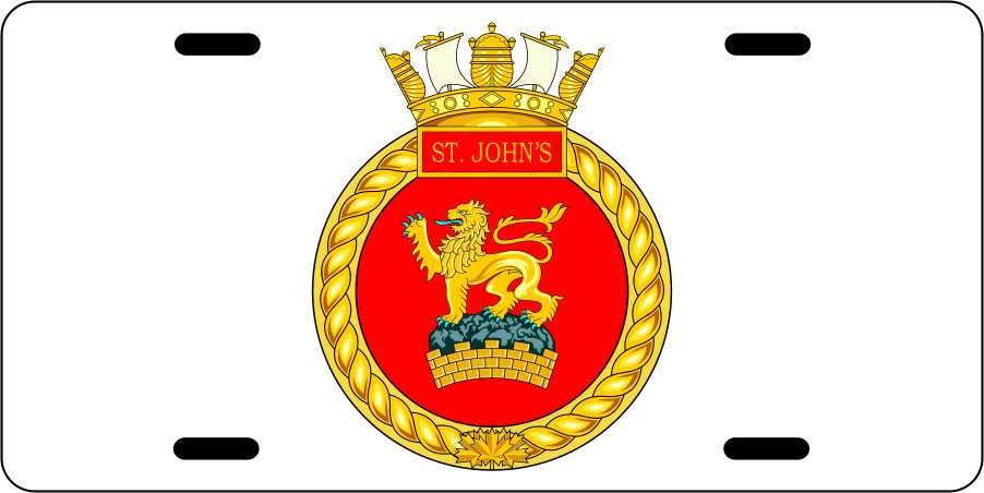 HMCS St Johns License Plates