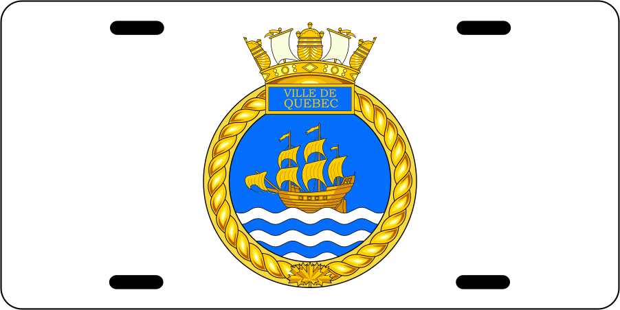 HMCS Ville de Quebec License Plates