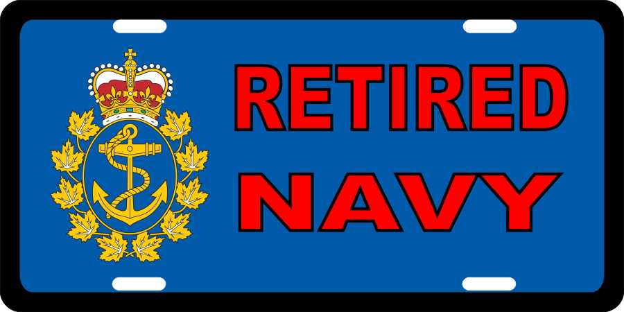 Navy Retired License Plates