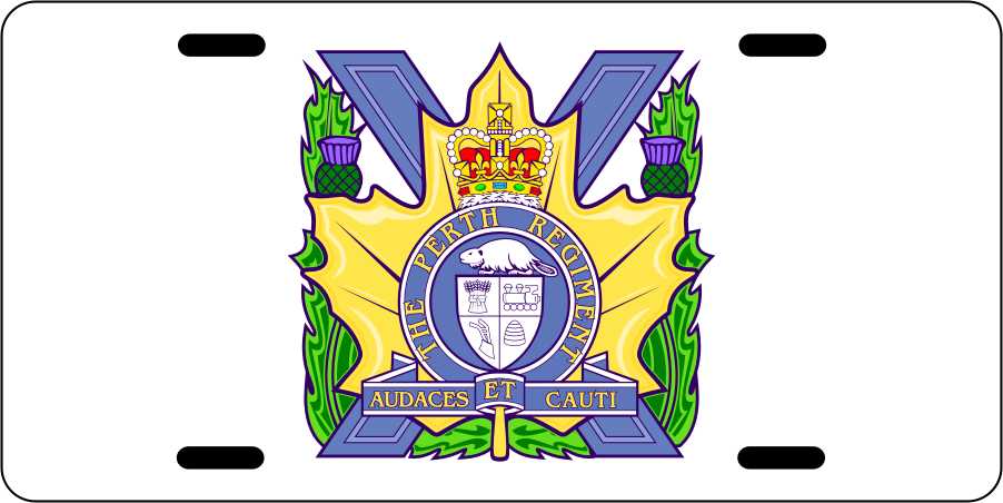 Perth Regiment License Plates