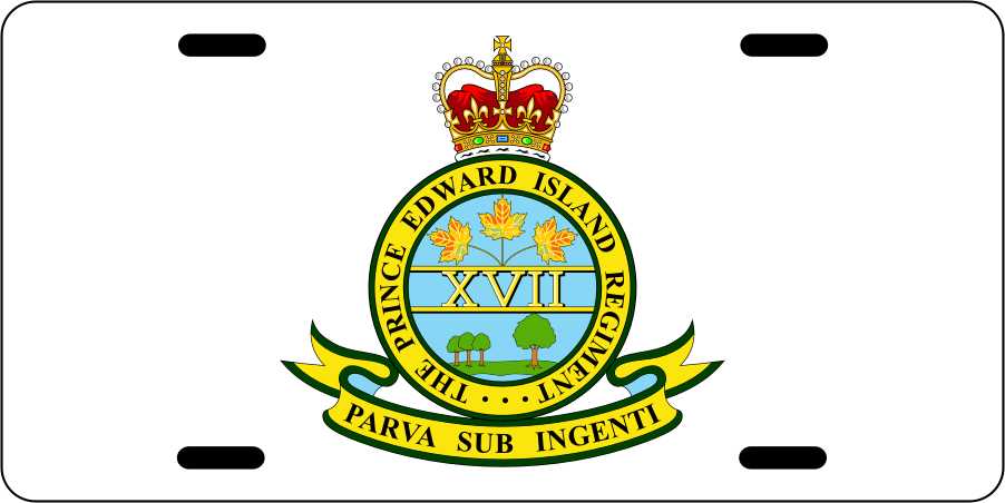 Prince Edward Island Regiment License Plates