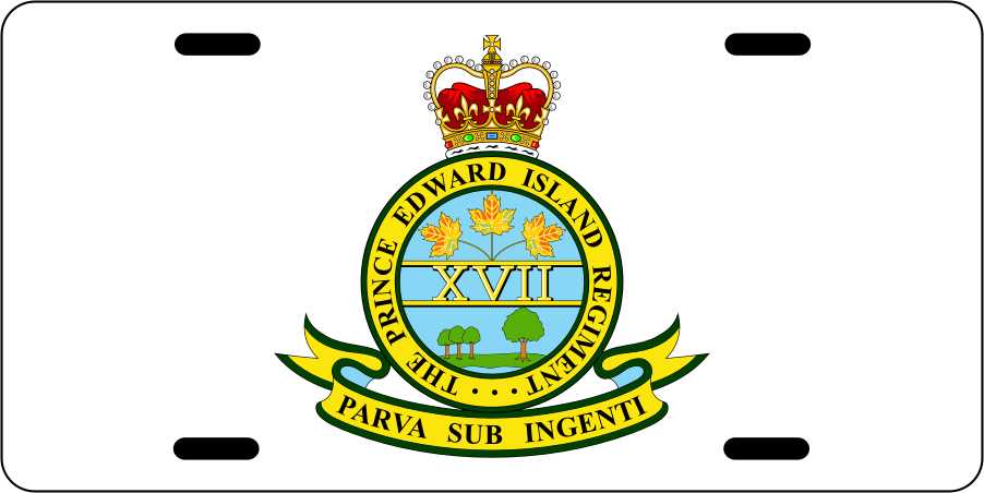 Prince Edward Island Regiment License Plates
