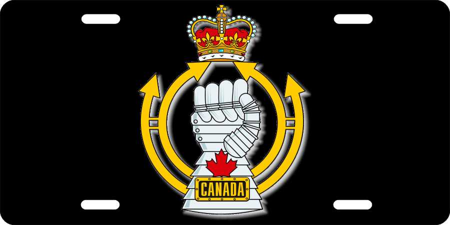 Royal Canadian Armoured Corps (Black) License Plates
