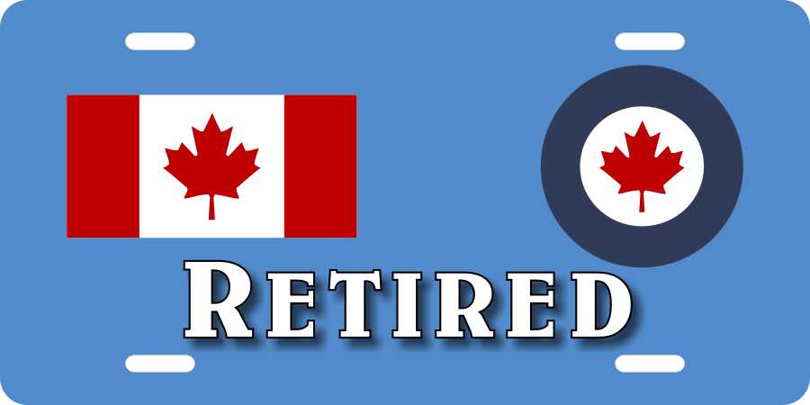 Royal Canadian Air Force RCAF Retired License Plates