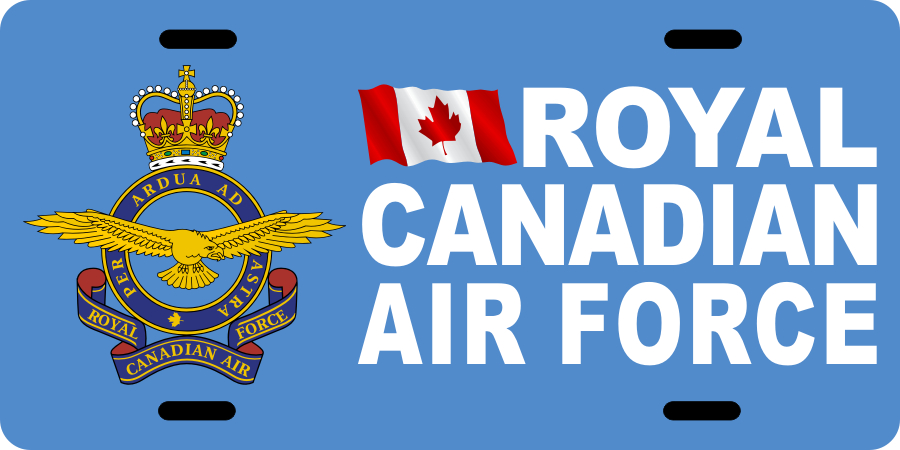 Royal Canadian Air Force 3 License Plates