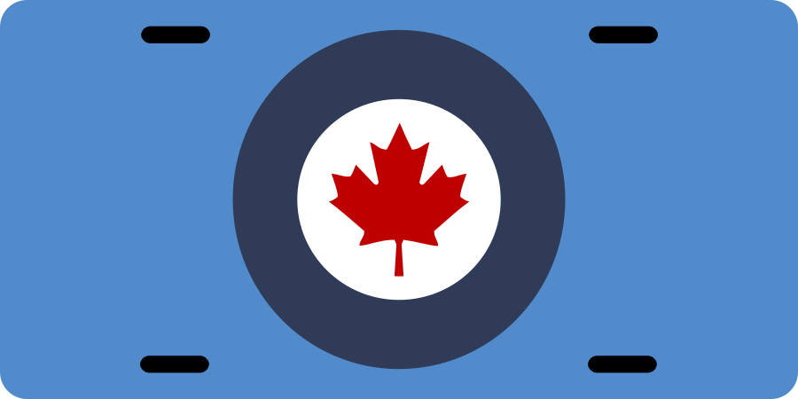 Royal Canadian Air Force 4 License Plates