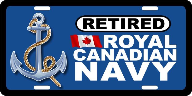 Royal Canadian Navy Retired (2) License Plates