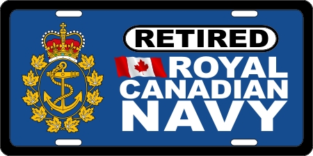 Royal Canadian Navy Retired (3) License Plates
