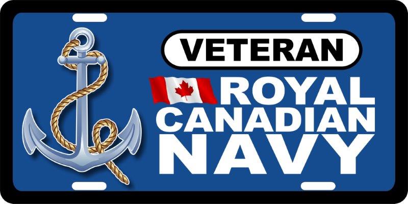 Royal Canadian Navy Veteran (2) License Plates