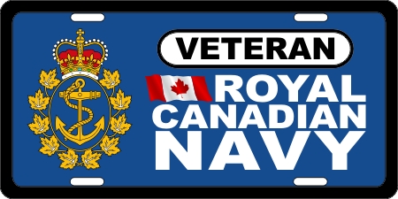 Royal Canadian Navy Veteran (3) License Plates