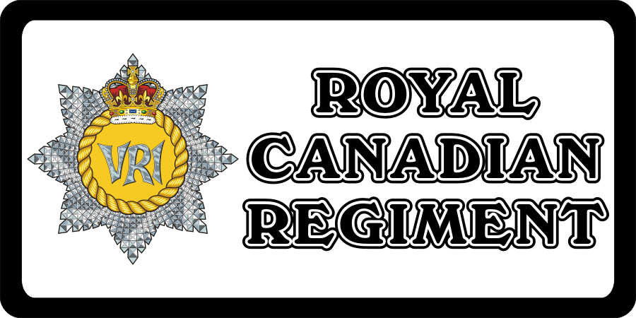 Royal Canadian Regiment License Plates