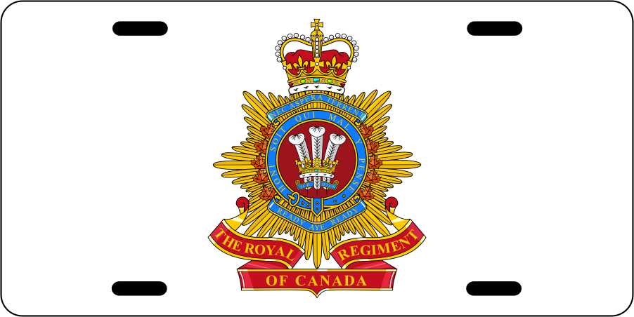 Royal Regiment of Canada License Plates