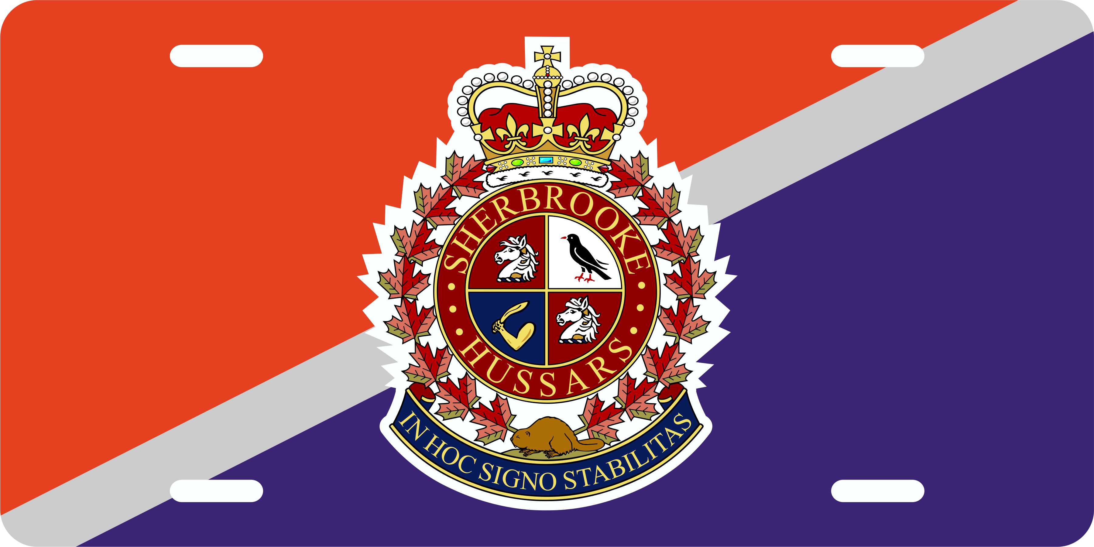 Sherbrooke Hussars Regiment Flag License Plates