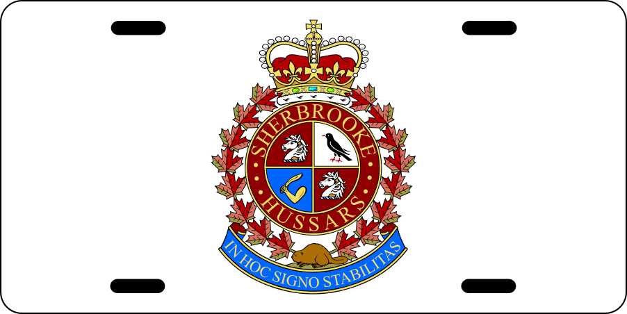 Sherbrooke Hussars Regiment License Plates