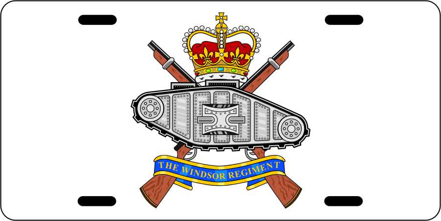 Windsor Regiment License Plates
