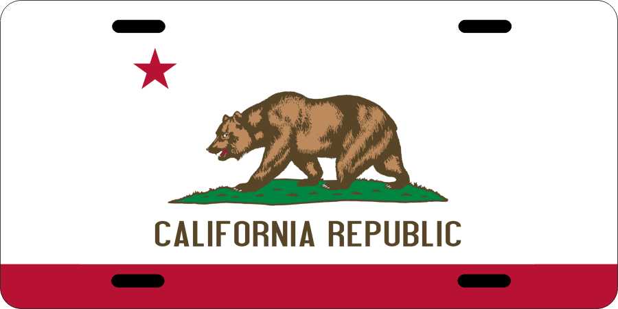 California Flag License Plates