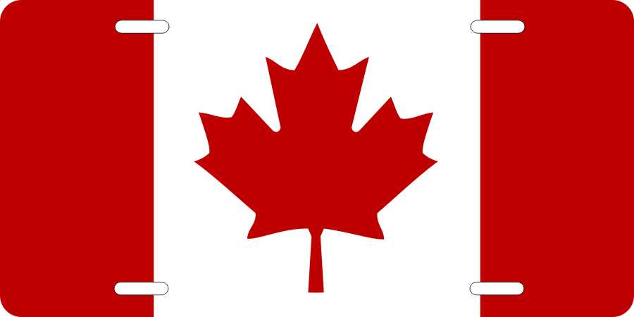 Canada Flag Licence Plates