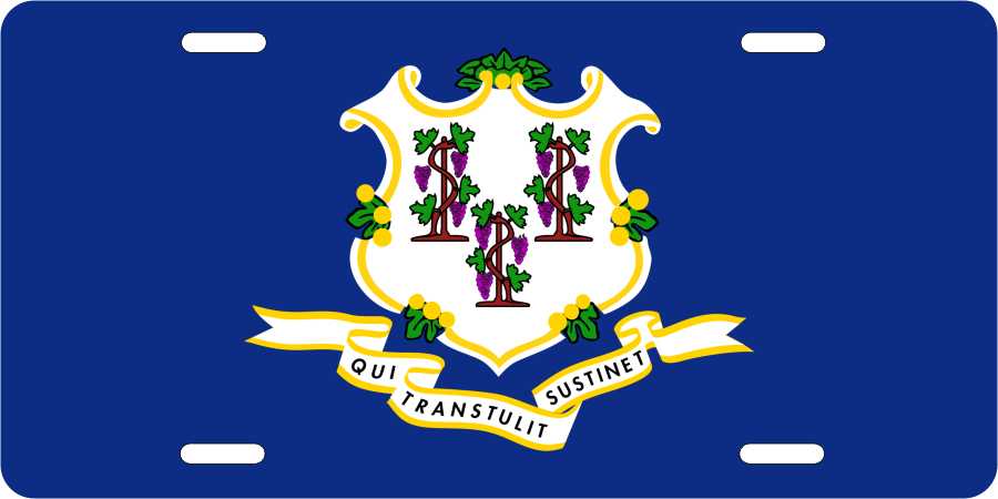 Connecticut Flag License Plates