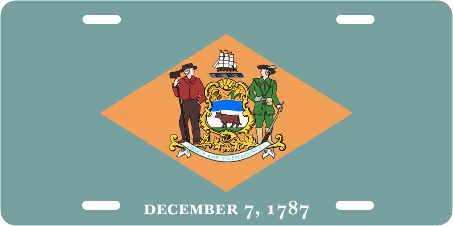 Delaware Flag License Plates