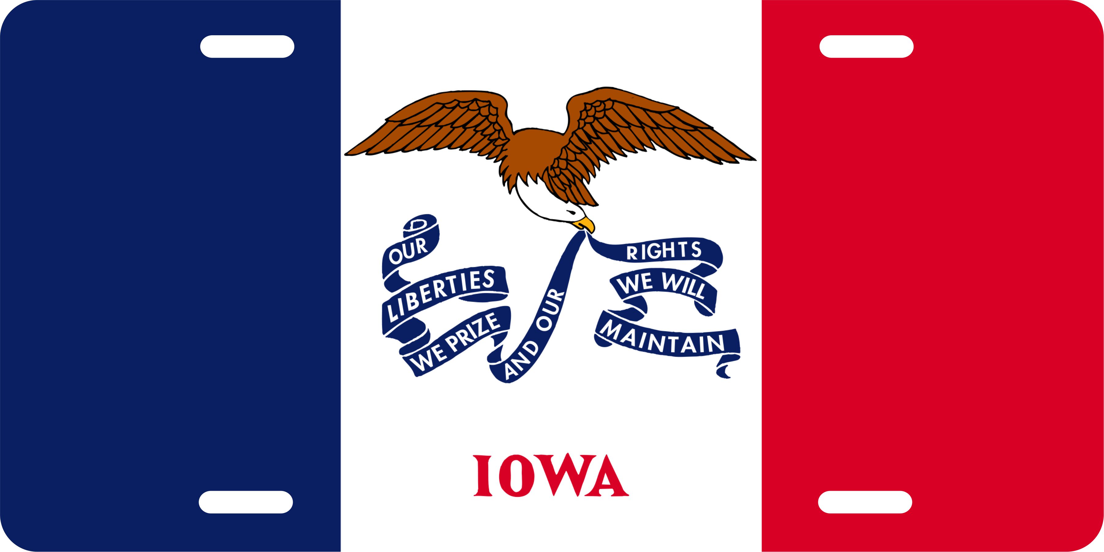 Iowa Flag License Plates