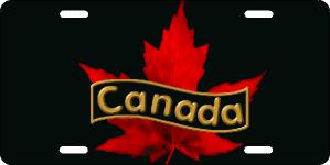 Maple Leaf Black Licence Plates