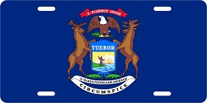 Michigan Flag License Plates