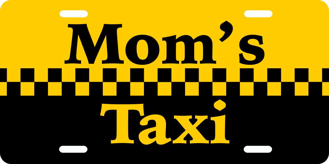 Mom's Taxi License Plates