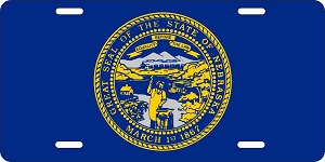 Nebraska Flag License Plates