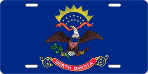 North Dakota Flag License Plates