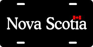 Nova Scotia (black) Licence Plates