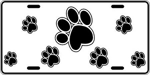 Pawprint License Plates